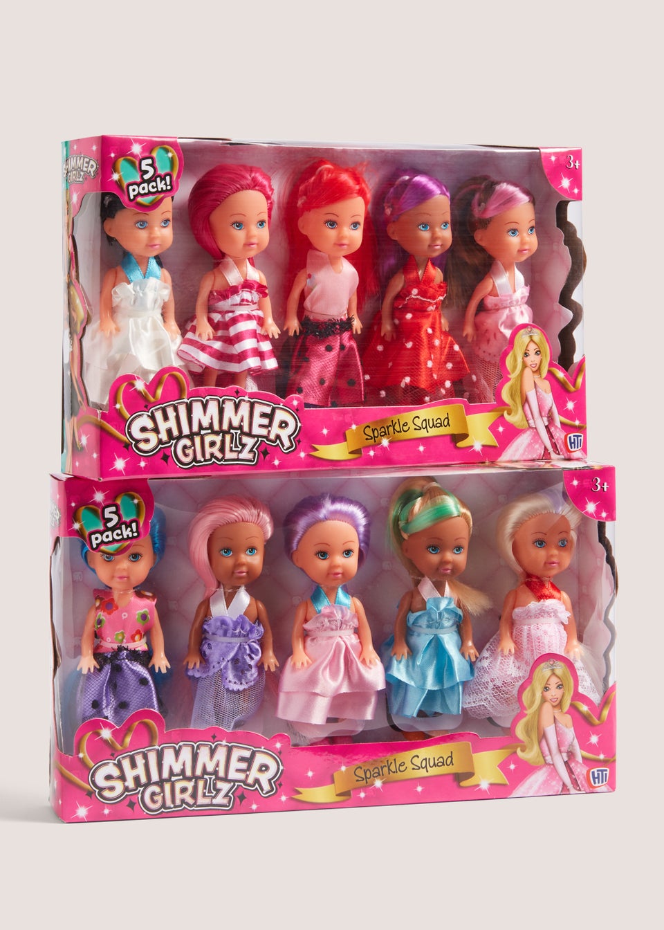 Kids 5 Pack Mini Shimmer Dolls