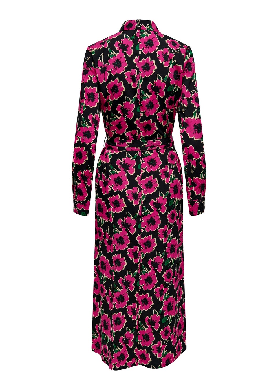 JDY Caine Pink Floral Midi Shirt Dress