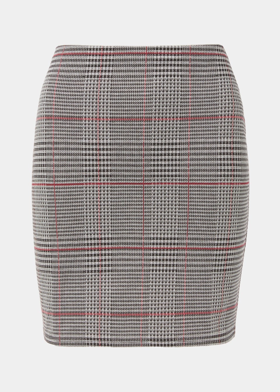 Grey Check Textured Mini Skirt Matalan