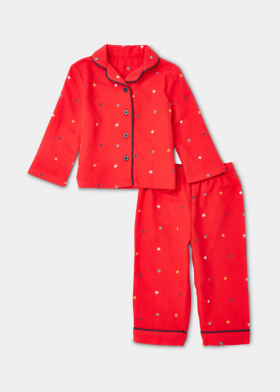 Kids Red Star Print Traditional Pyjama Set (9mths-5yrs)