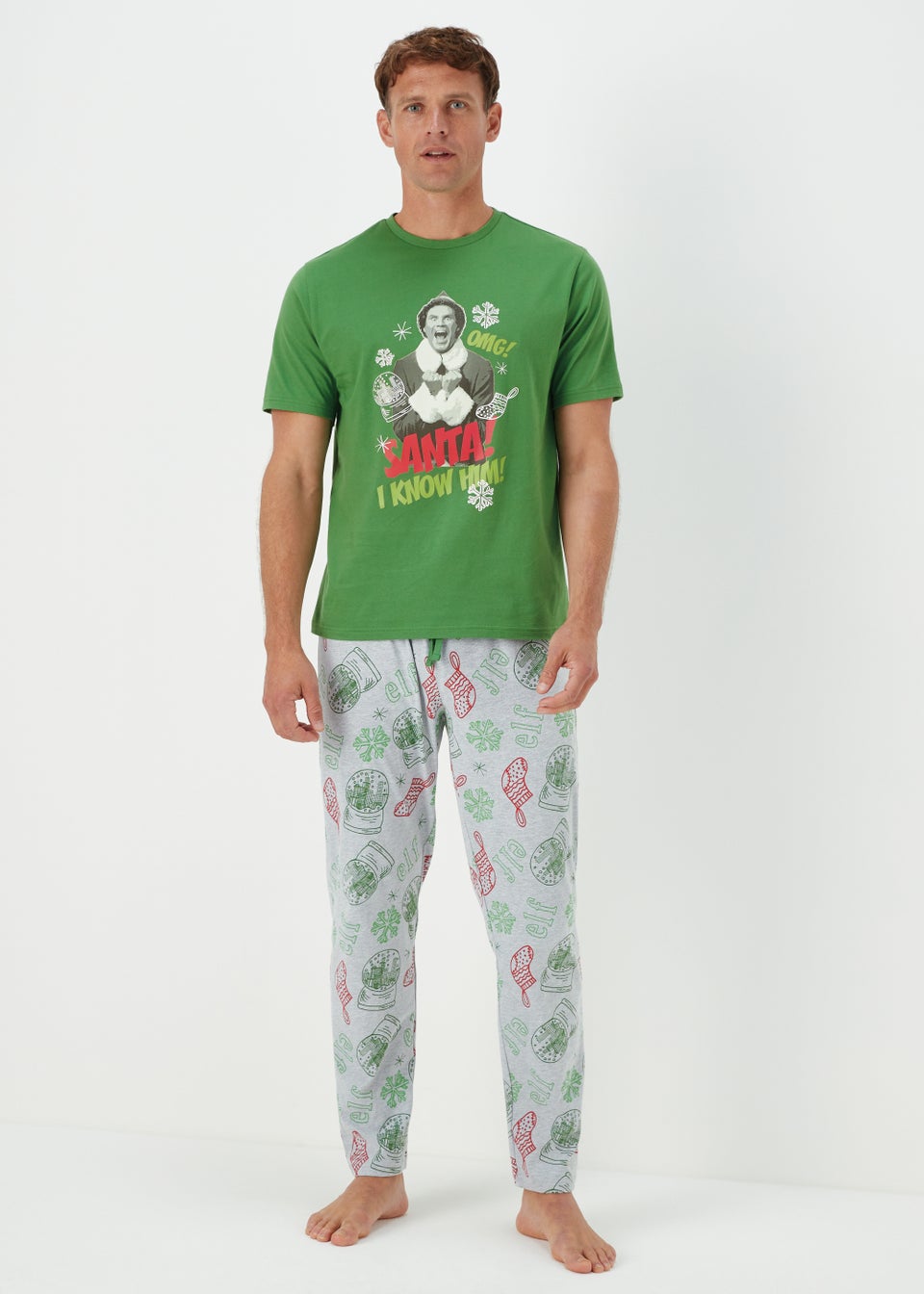 Green Christmas Elf Pyjama Set