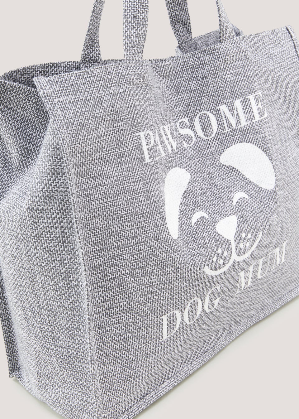 Grey Pawsome Dog Mum Tote Bag (42cm x 37cm x 18cm)