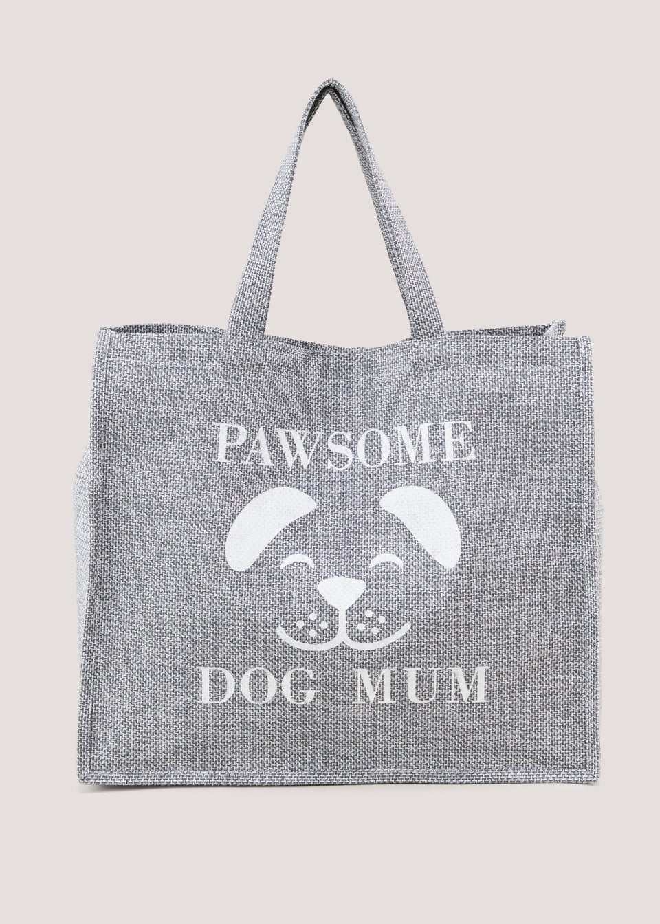 Grey Pawsome Dog Mum Tote Bag (42cm x 37cm x 18cm)