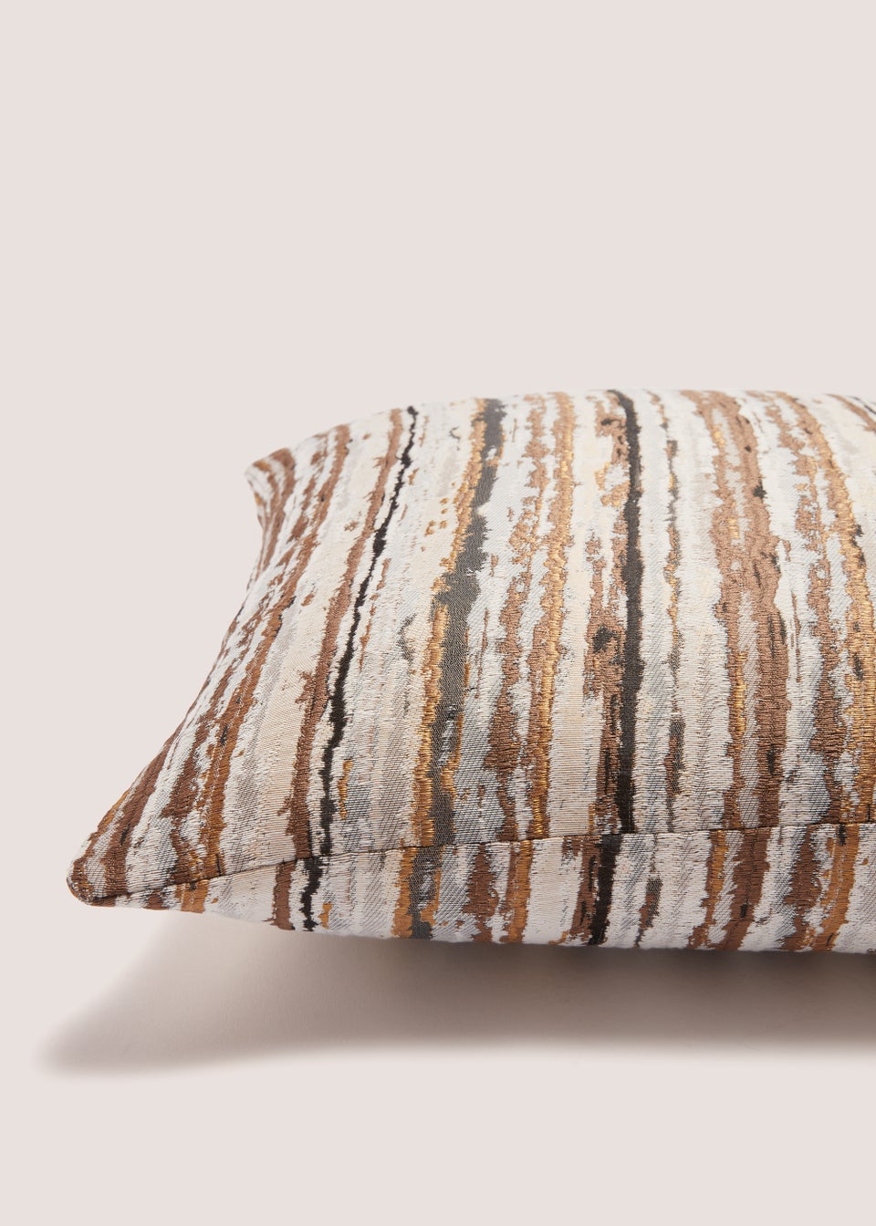 Multicoloured Metallic Stripe Cushion (43cm x 43cm)