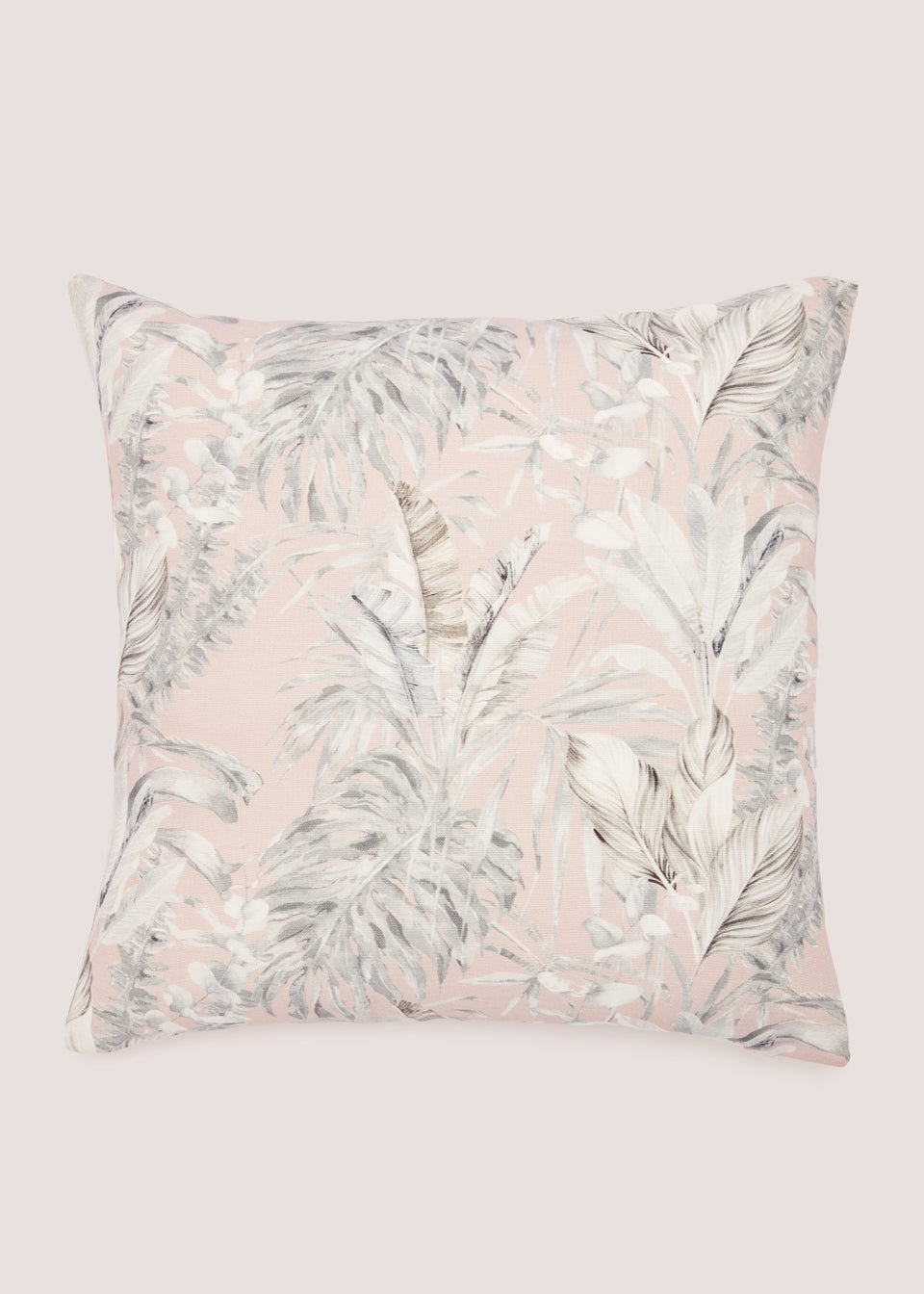 Pink Palm Leaf Print Cushion (43cm x 43cm)