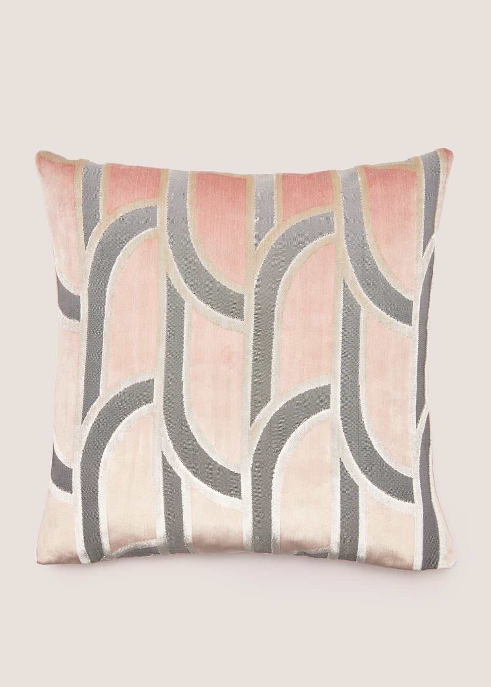 Pink Velvet Arch Cushion (43cm x 43cm)