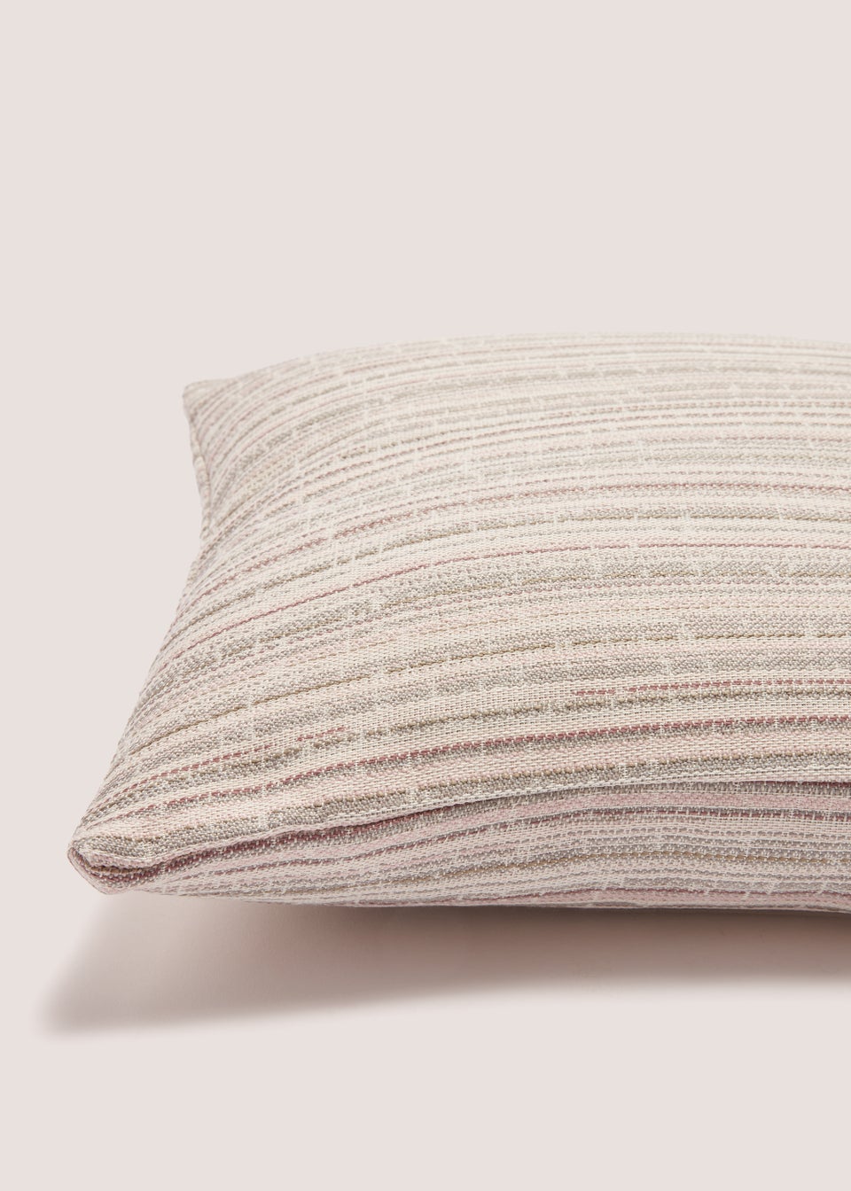 Pink Stripe Jacquard Cushion (43cm x 43cm)