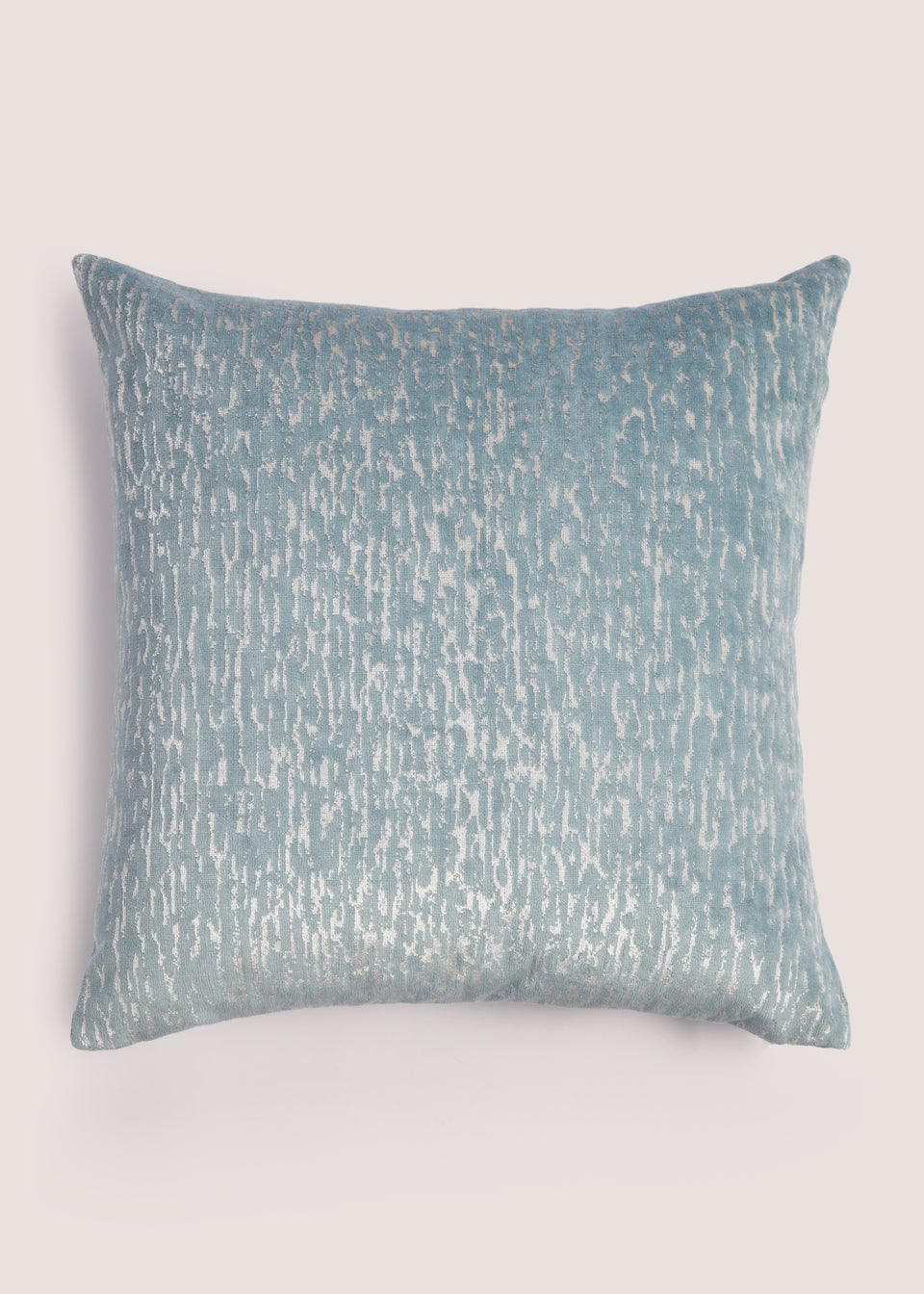 Blue Mottled Velvet Cushion (43cm x 43cm)