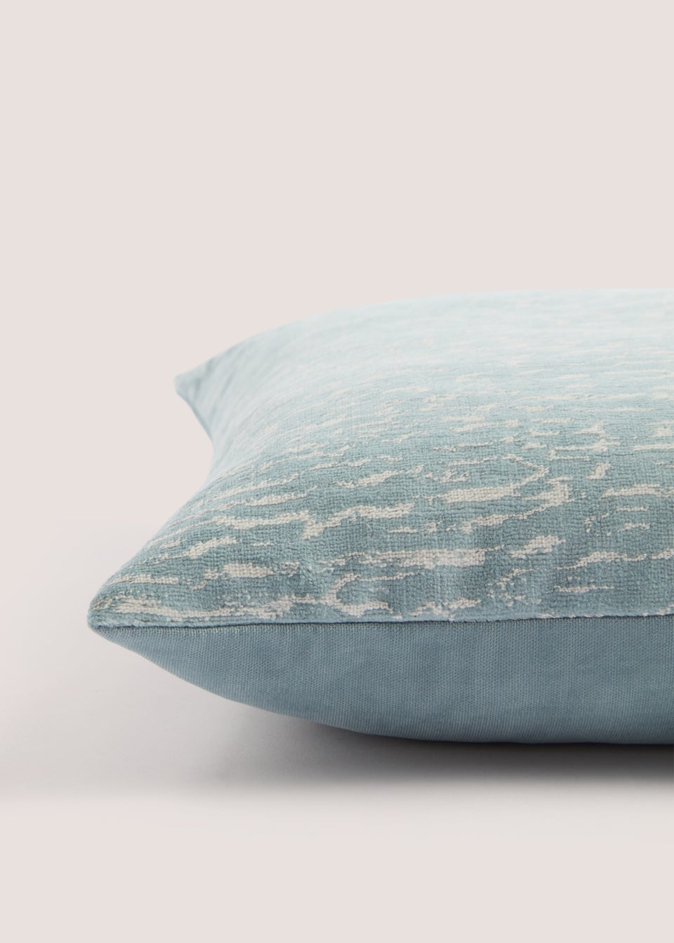 Blue Mottled Velvet Cushion (43cm x 43cm)