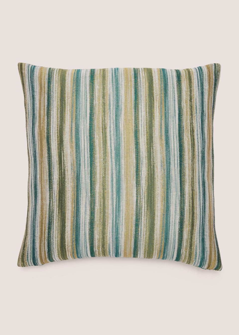 Green Stripe Jacquard Cushion (43cm x 43cm)