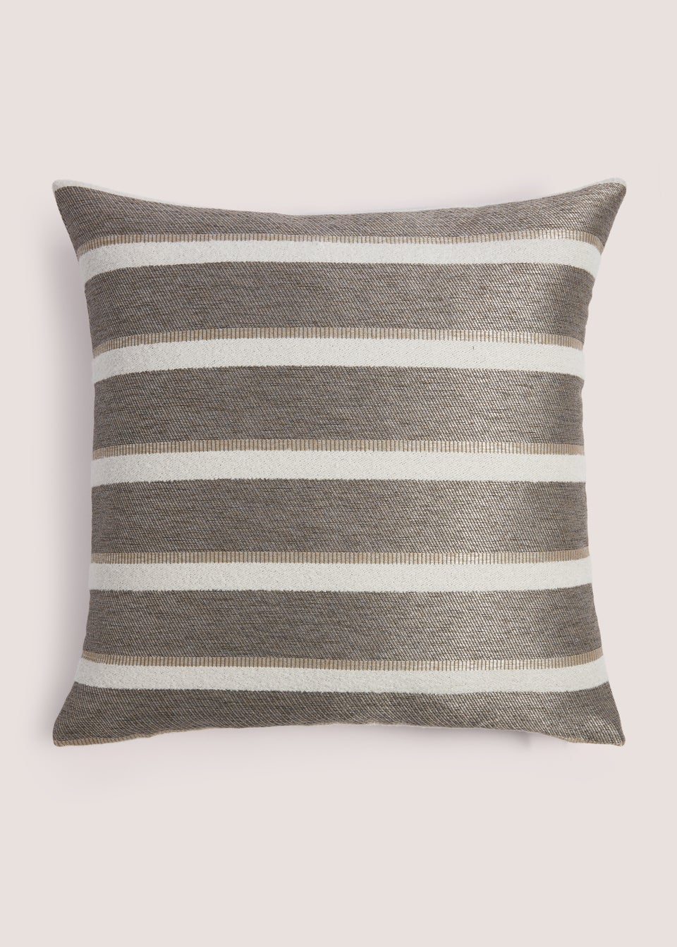 Woven Metallic Stripe Cushion (43cm x 43cm)