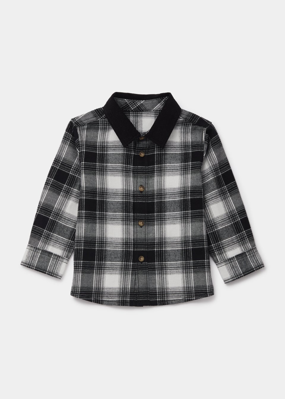 Boys Black Check Cord Shirt (9mths-6yrs)