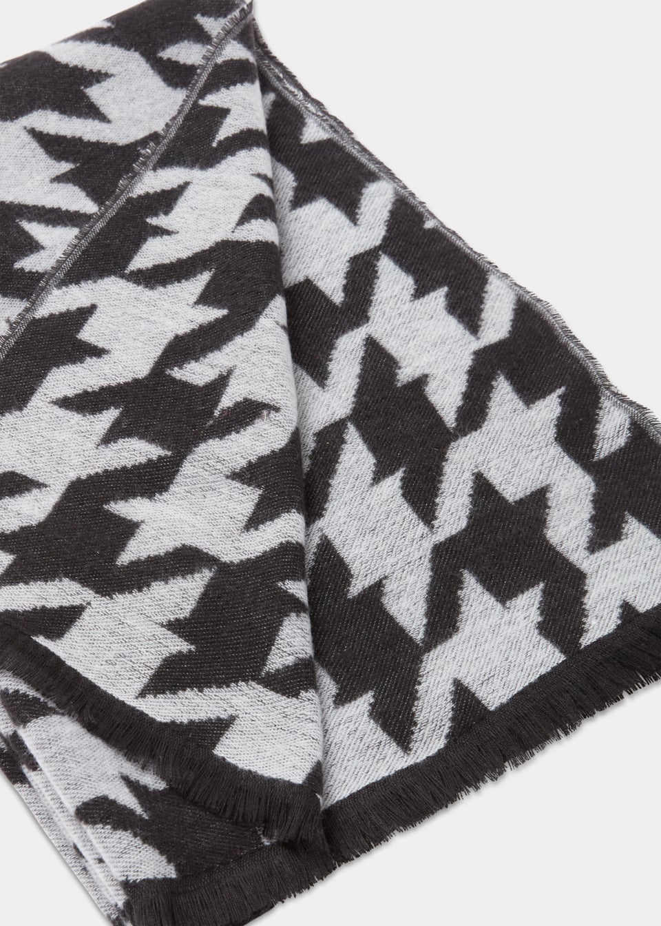 Black & White Dogtooth Lightweight Scarf