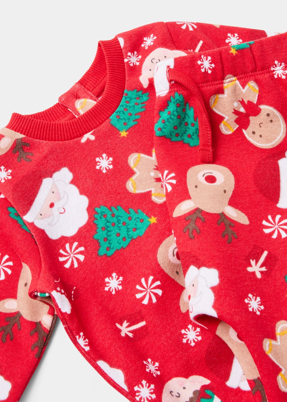 Baby Red Christmas Print Sweatshirt & Joggers Set (Newborn-23mths)
