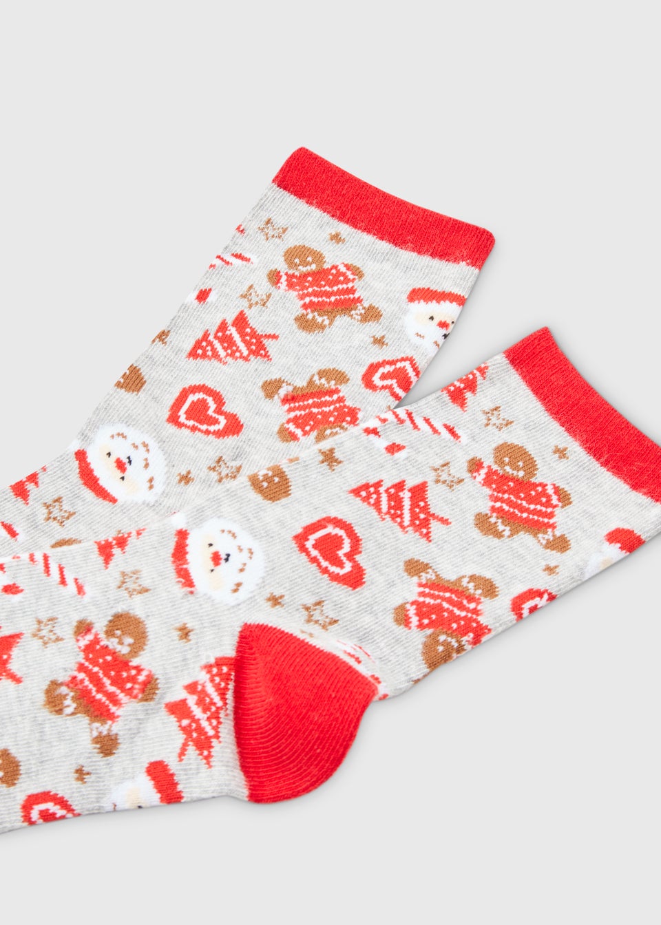 Multicoloured Christmas Print Socks