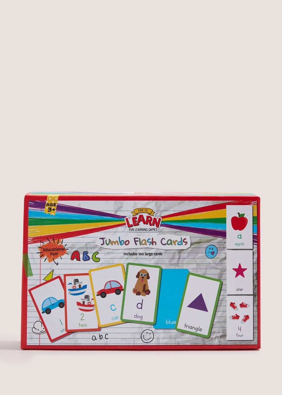 Kids Learn Jumbo Flash Cards (25cm x 11cm x 2cm)