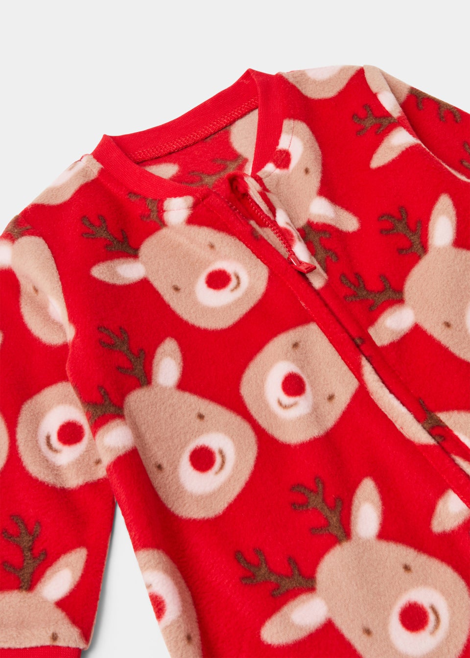 Baby Red Rudolph Print Christmas Sleepsuit (Newborn-18mths)