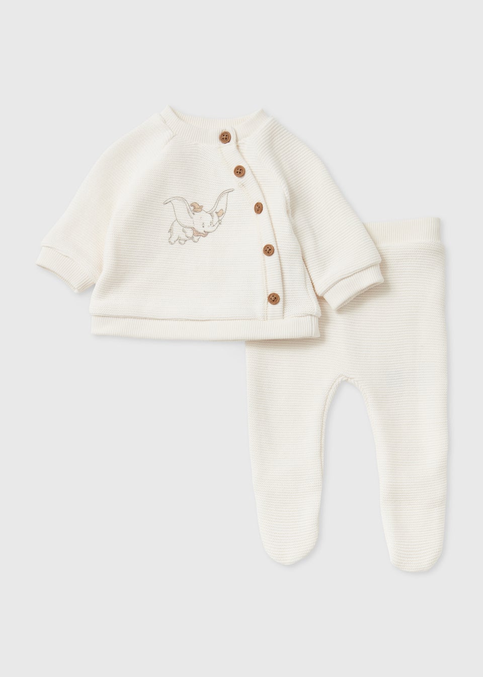 Baby Cream Dumbo Print Sweatshirt & Leggings Set (Newborn-12mths)