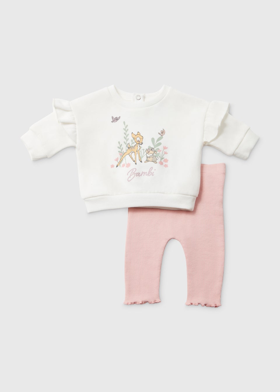 Baby Cream Disney Bambi Sweatshirt & Leggings Set (Newborn-12mths)