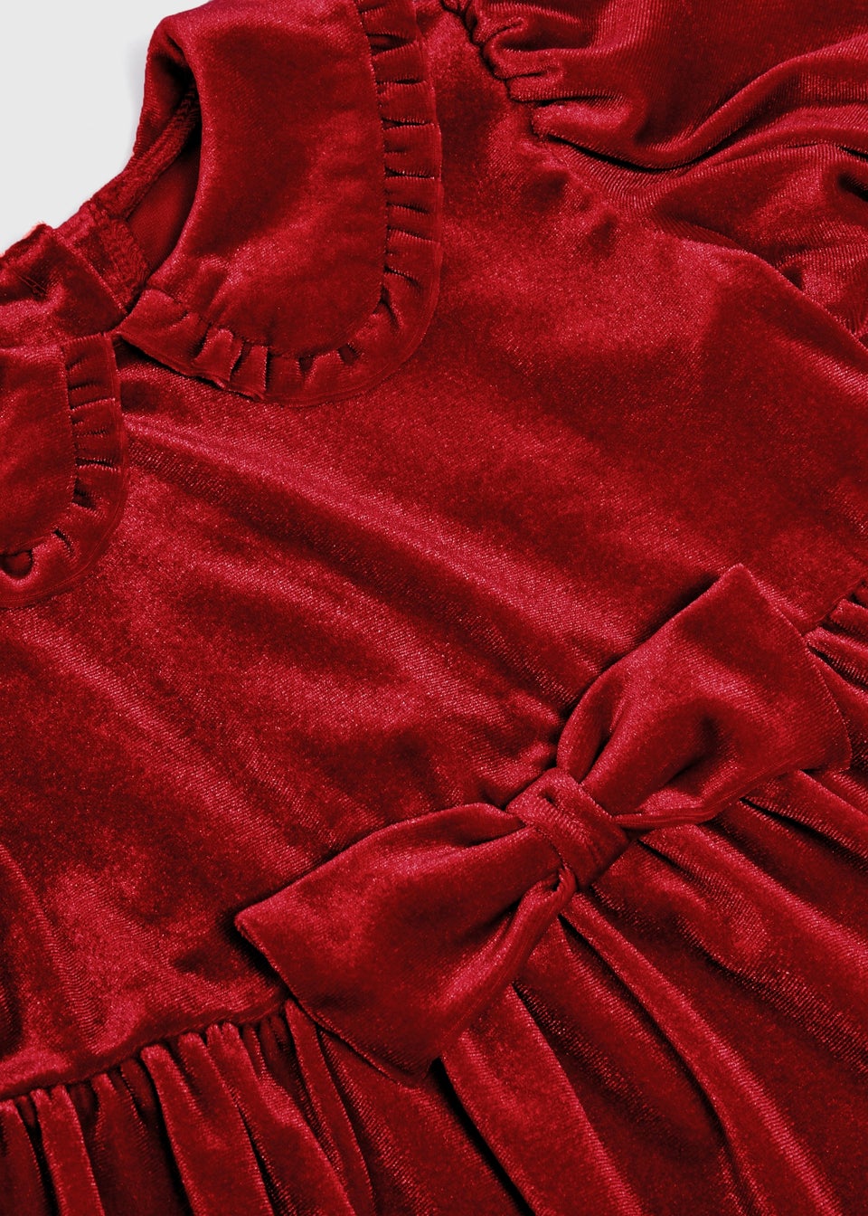 Girls Red Velvet Dress (9mths-6yrs)