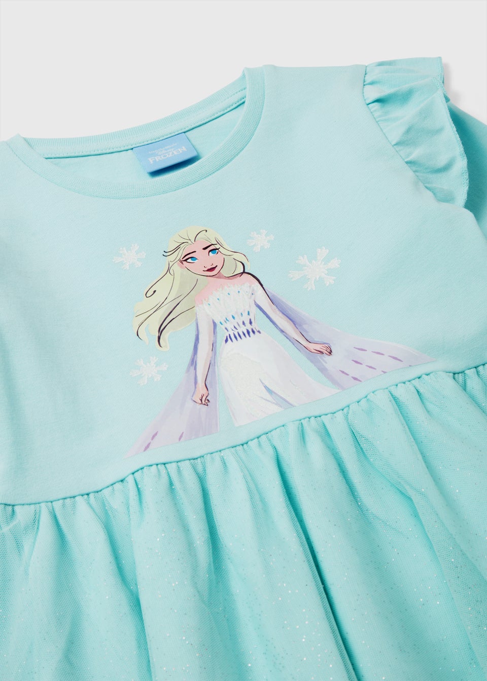 Kids Blue Frozen Elsa Mesh Dress (3-9yrs)