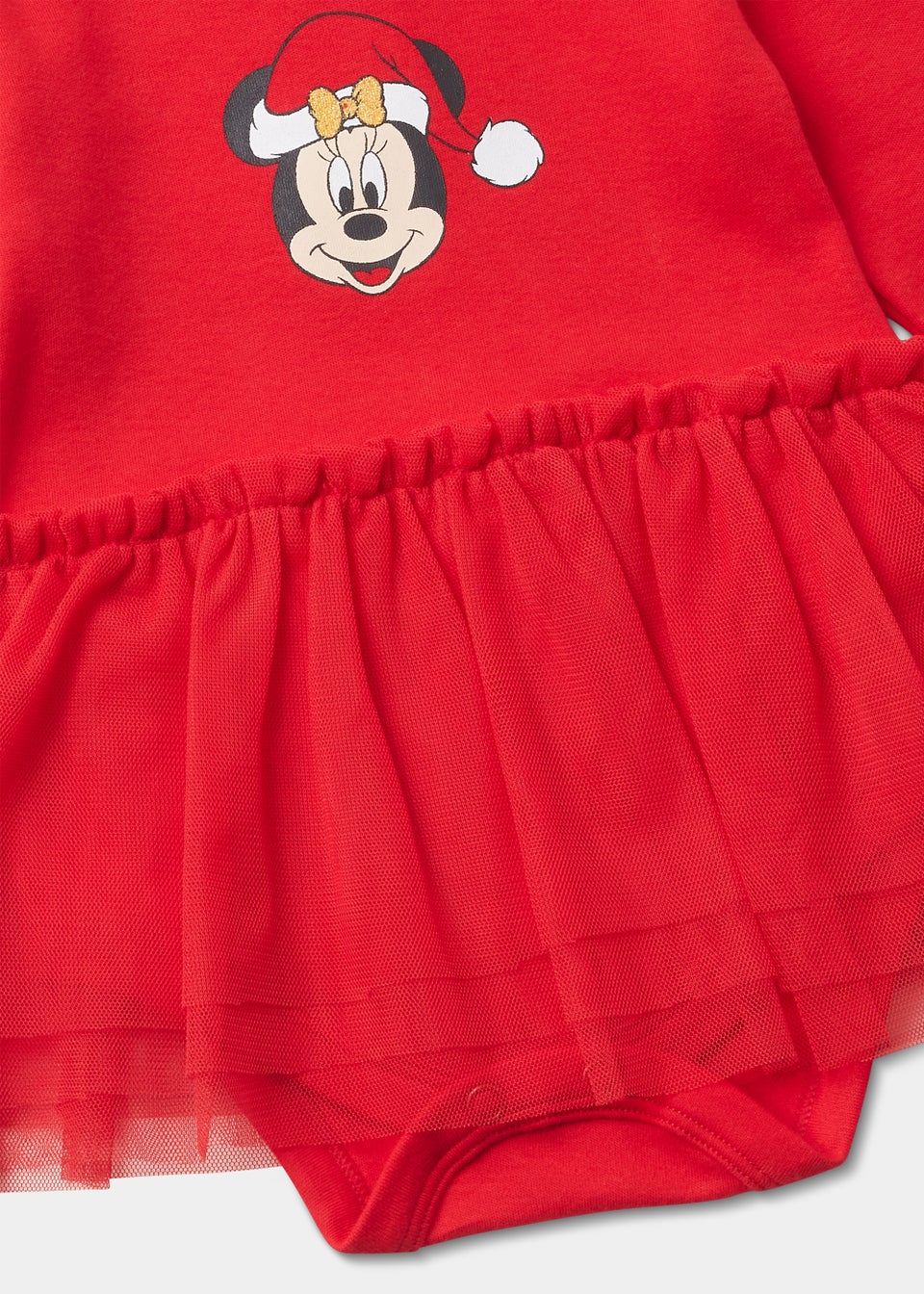 Baby Red Disney Minnie Mouse Christmas Tutu Bodysuit (Newborn-12mths)