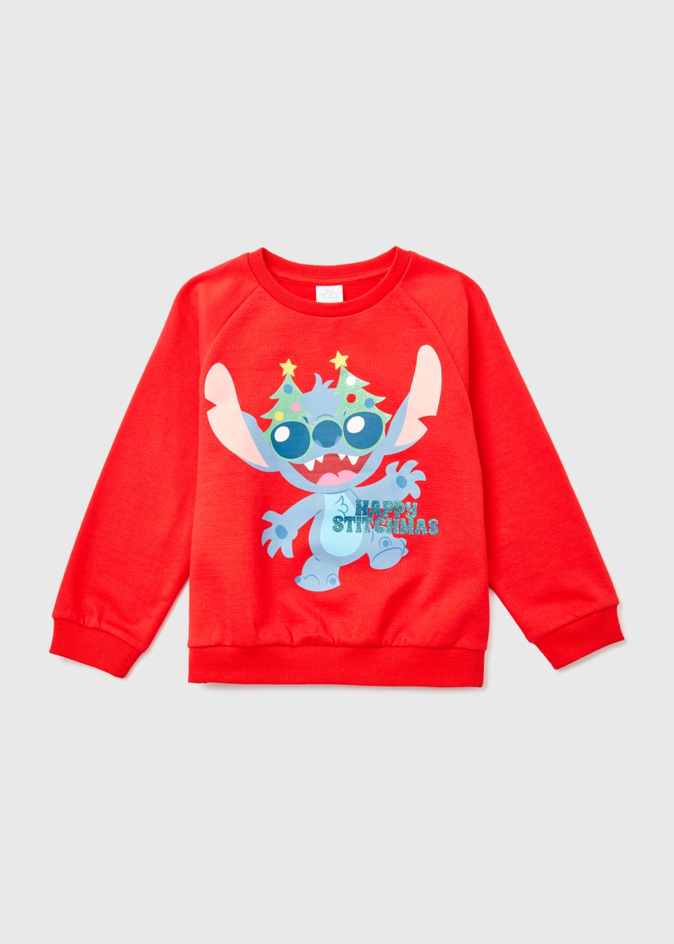 Kids Red Disney Christmas Stitch Sweatshirt (4-10yrs)