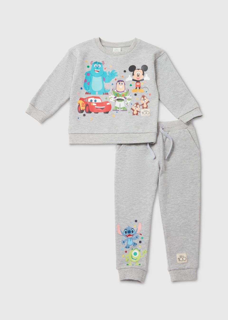 Kids Grey Disney Print Sweatshirt & Joggers Set (9mths-6yrs)