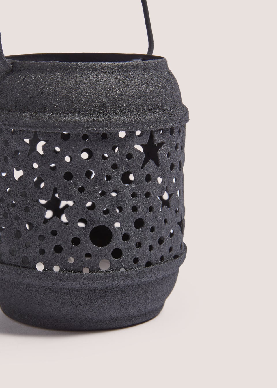 Black Star Cut Out Tealight Holder (20cm x 20cm x 35cm) Matalan