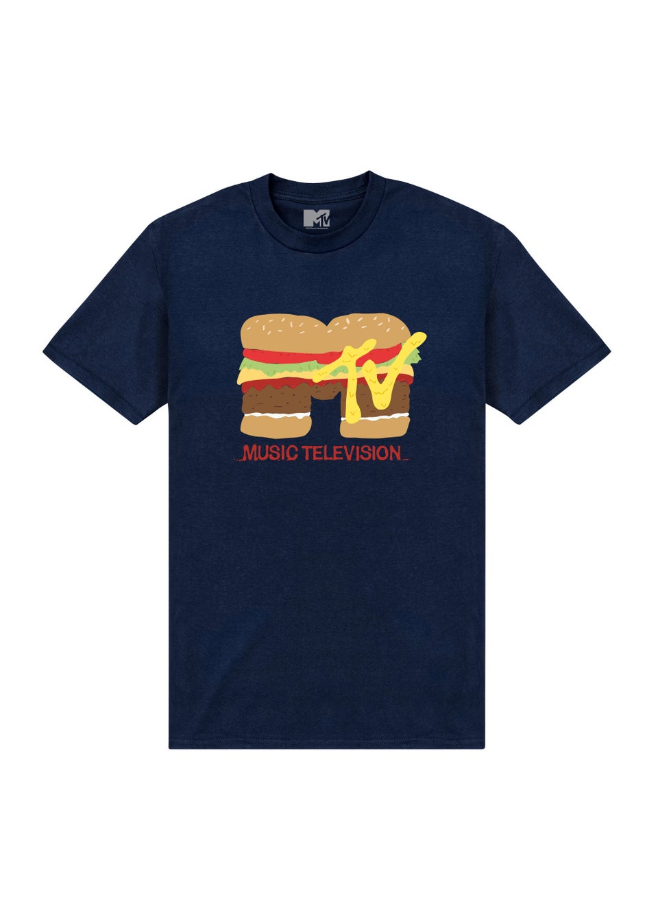 Navy MTV Print T-Shirt