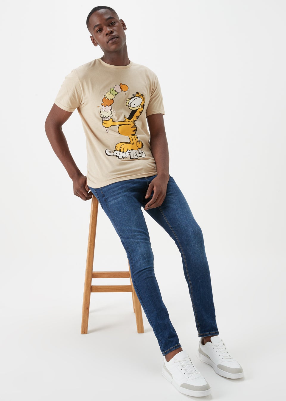 Stone Garfield Print T-Shirt