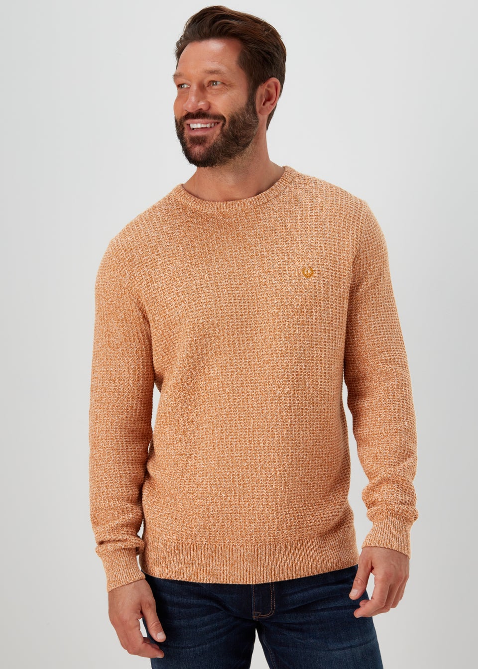 Lincoln Toffee & Ecru Knitted Jumper