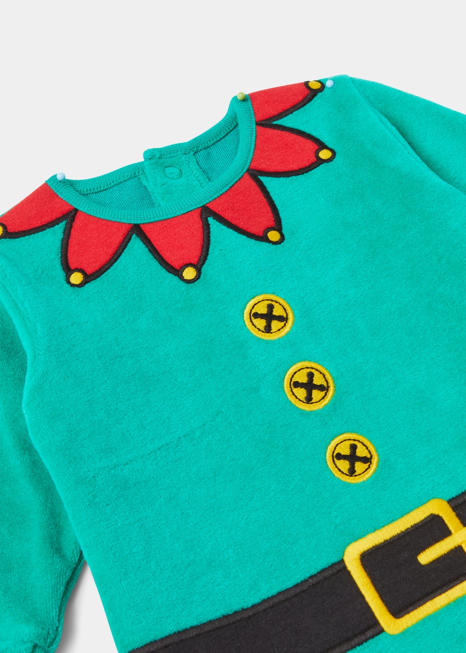 Baby Green Christmas Elf Print Sleepsuit (Newborn-18mths)