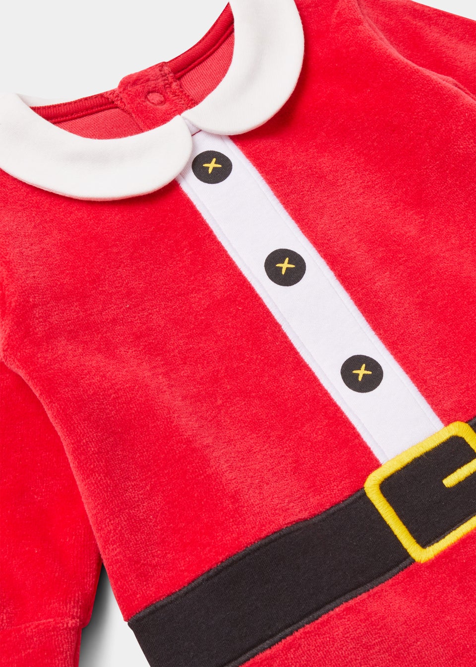 Baby Red Father Christmas Print Sleepsuit (Newborn-18mths)