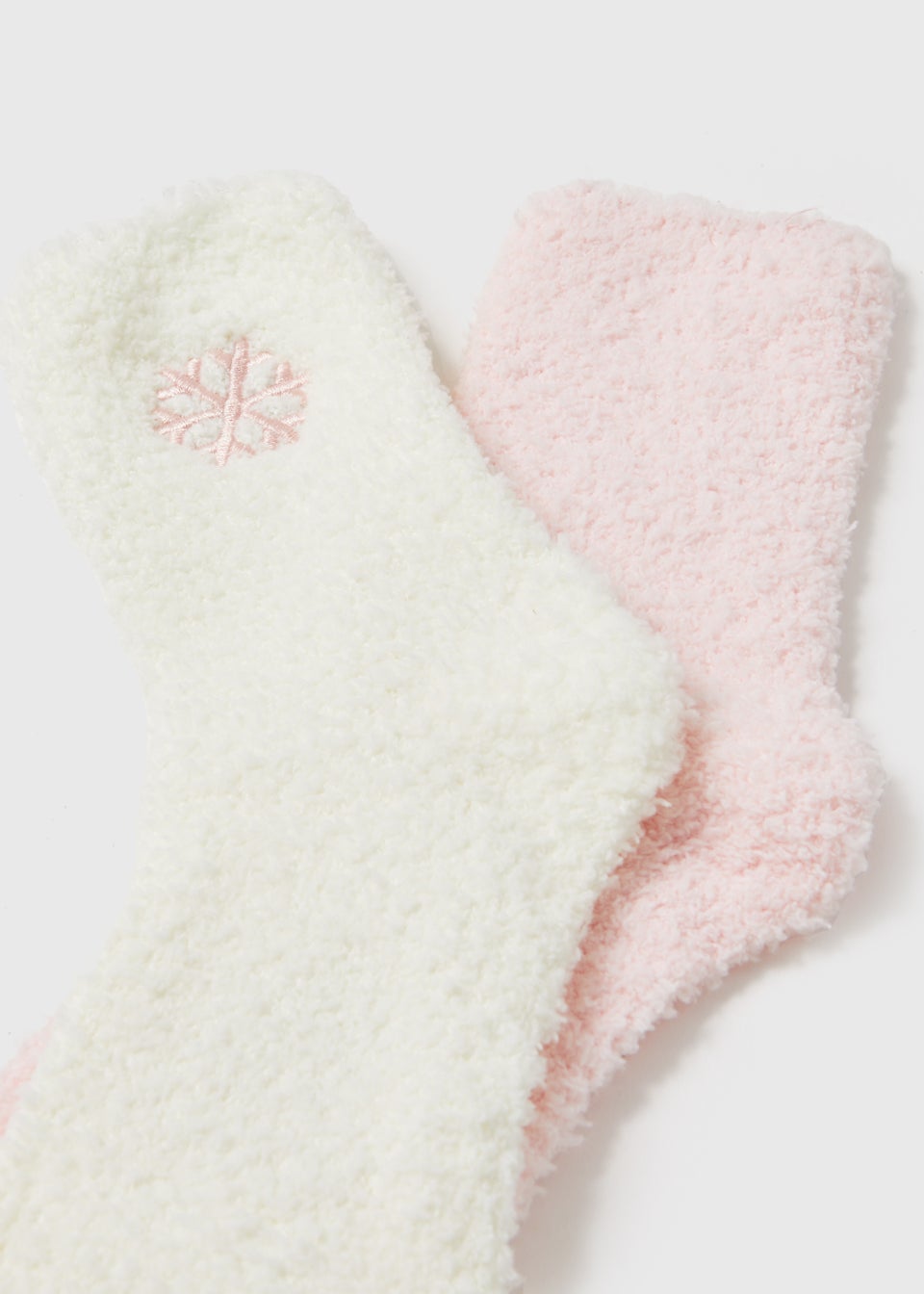 2 Pack Multicoloured Snowflake Cosy Socks