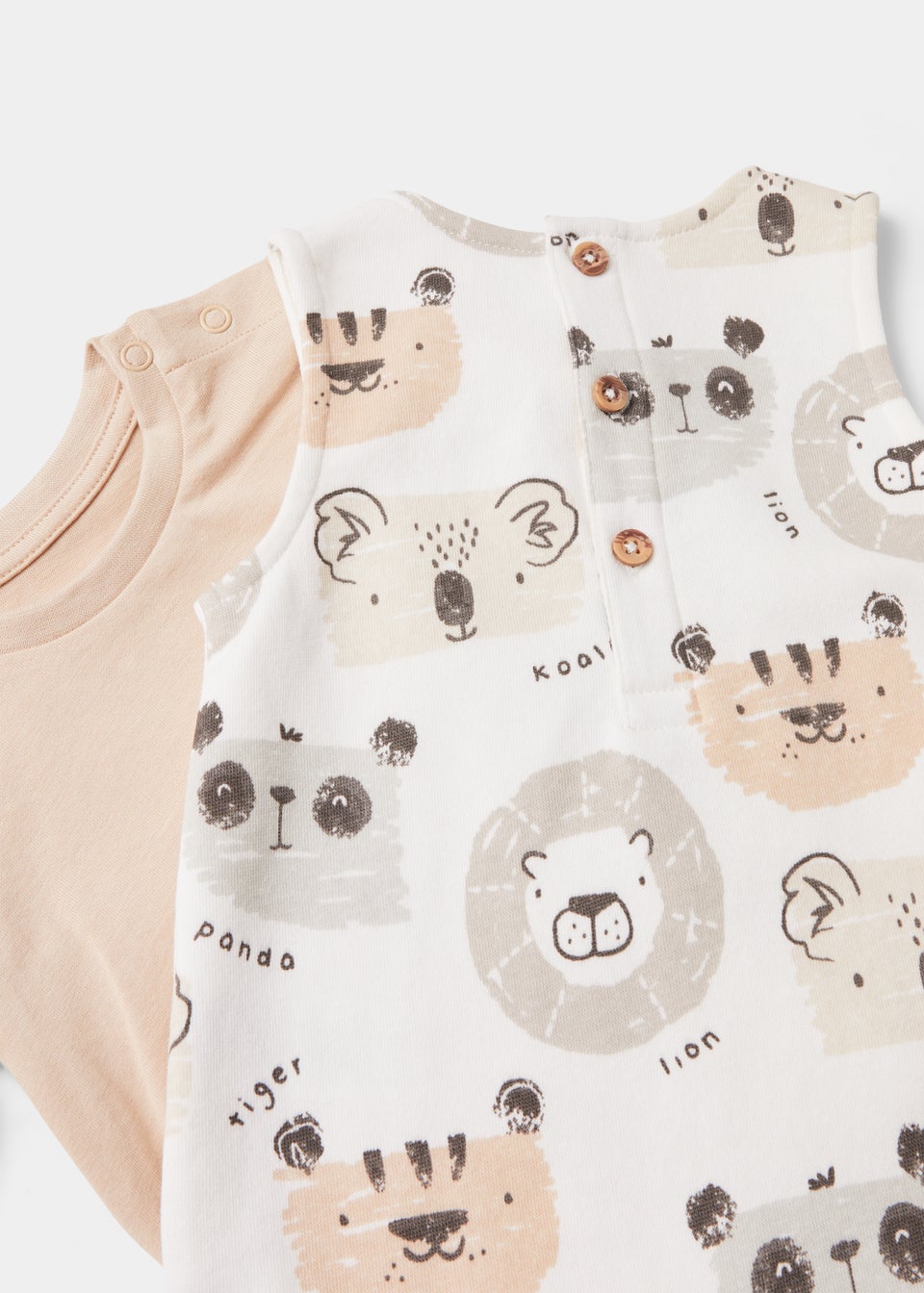 Baby Cream Animal Dungarees & T-Shirt Set (Newborn-23mths)