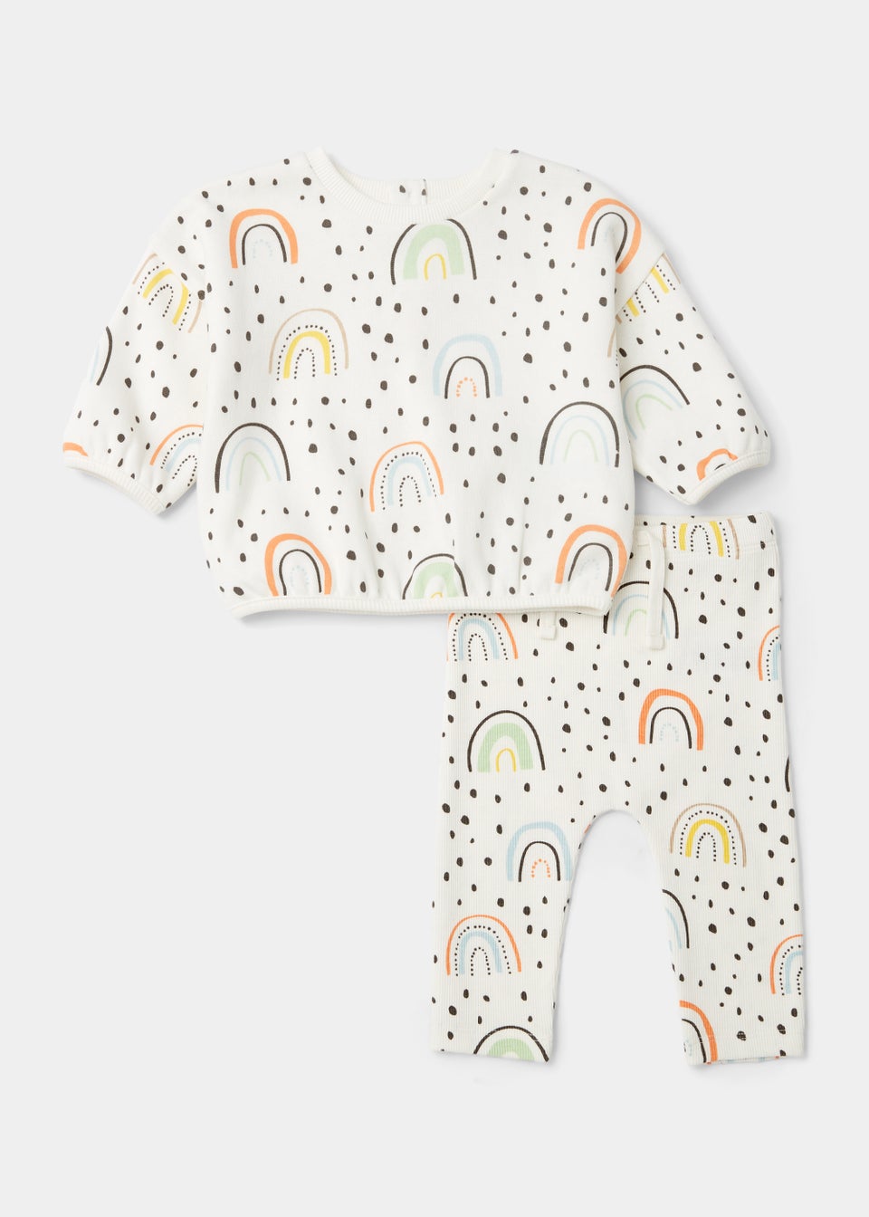Baby Ecru Rainbow Sweatshirt & Leggings Set (Newborn-23mths)
