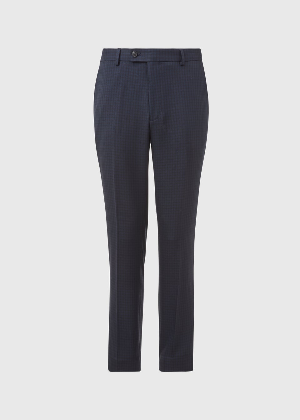 Taylor & Wright Tyne Navy Check Tailored Fit Trousers