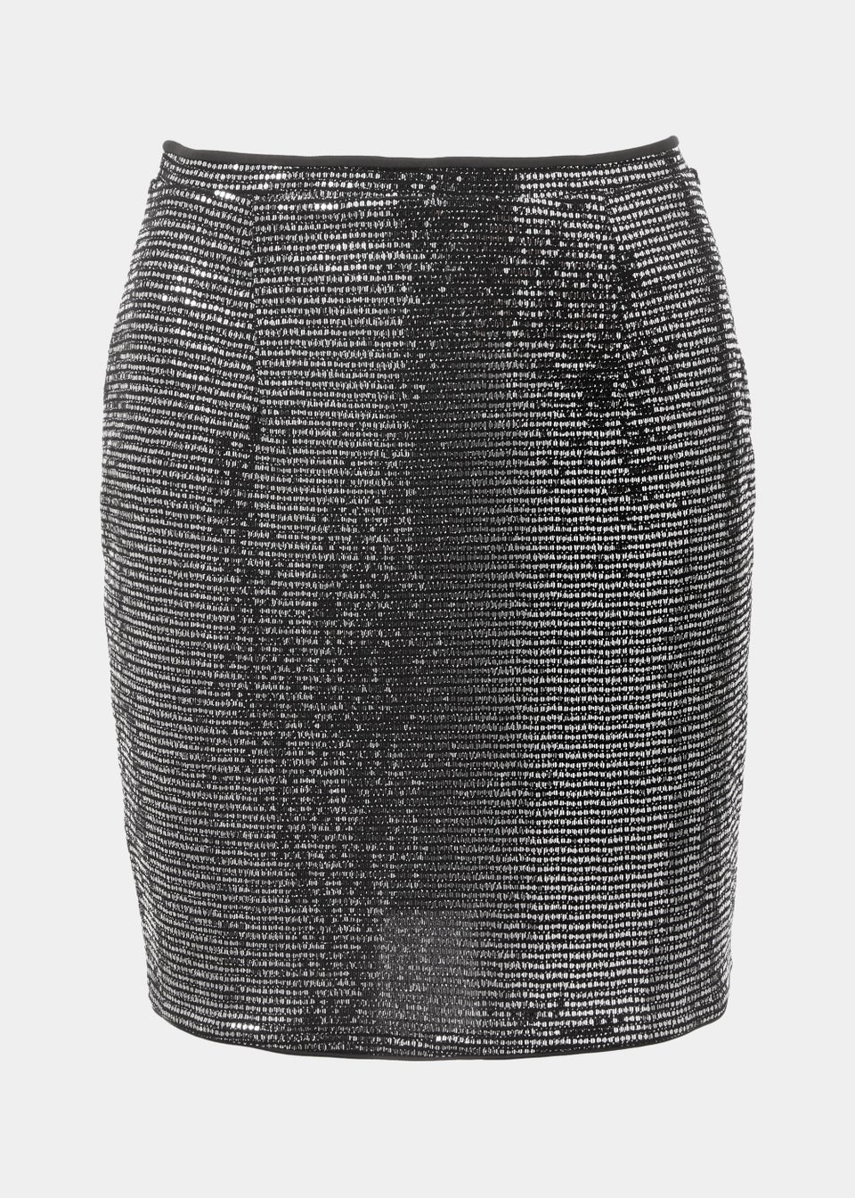 Silver Sequin Jersey Mini Skirt Matalan