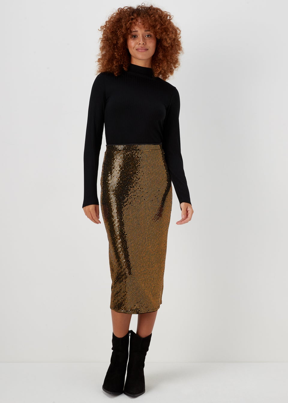 Sequin shop jersey skirt