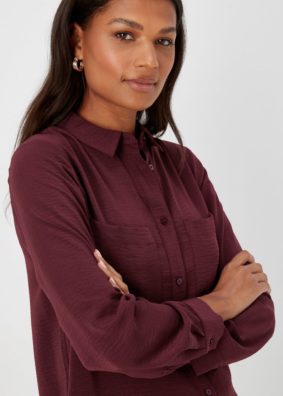 Burgundy Longline Shirt