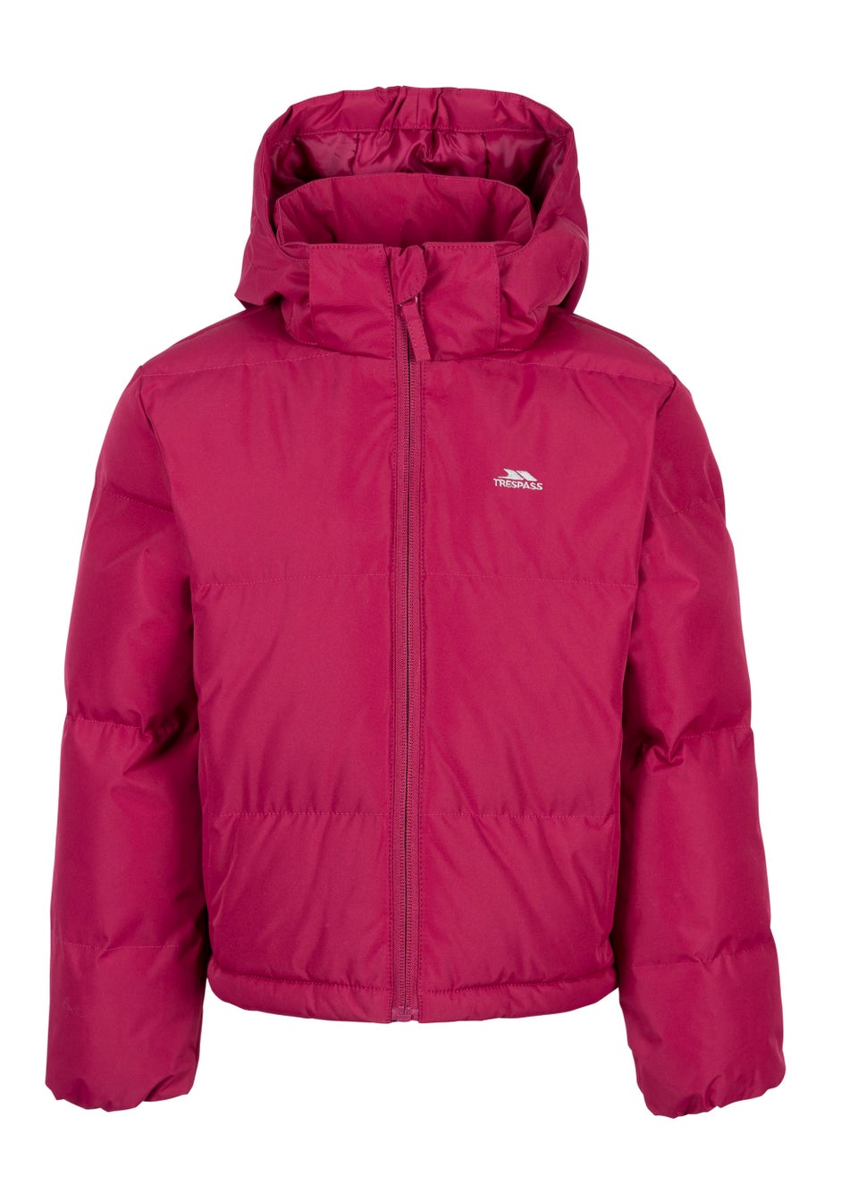 Kids Trespass Red Missie Quilted Cropped Jacket (2-12yrs)