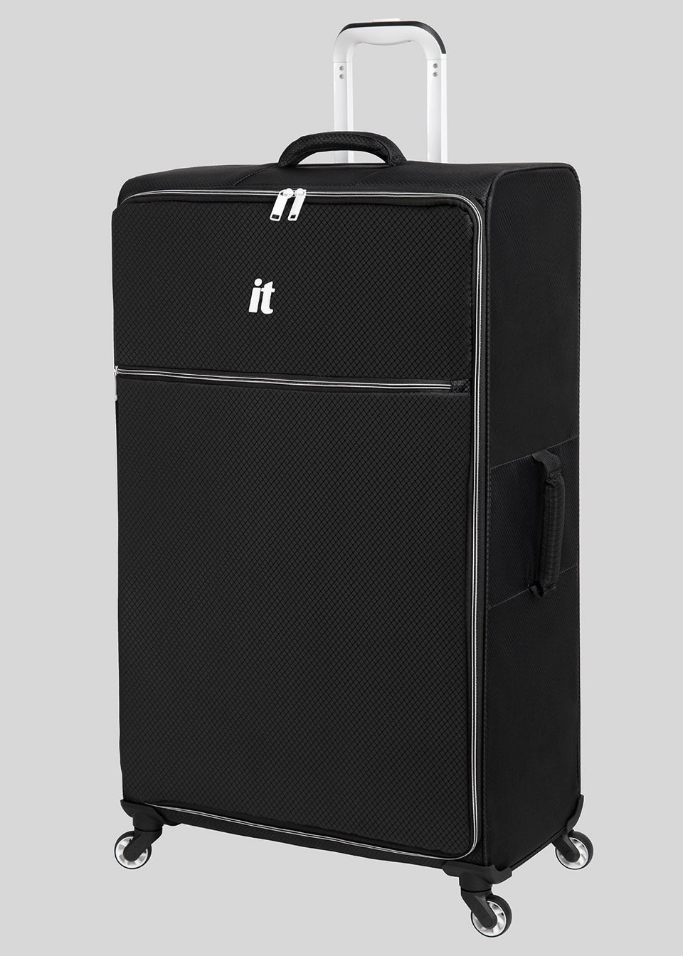 IT Luggage Black Navigator Soft Shell Suitcase - Matalan