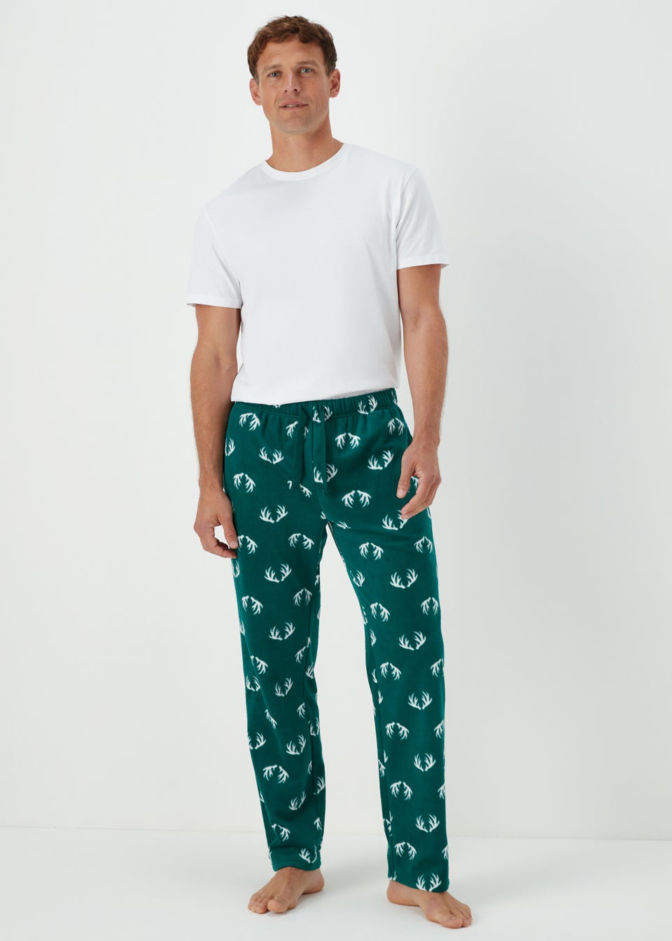 Green Antler Fleece Pyjama Bottoms