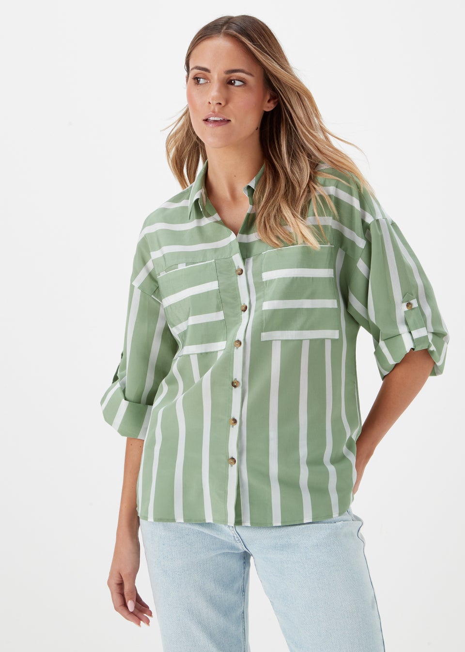 Green Stripe Shirt - Matalan