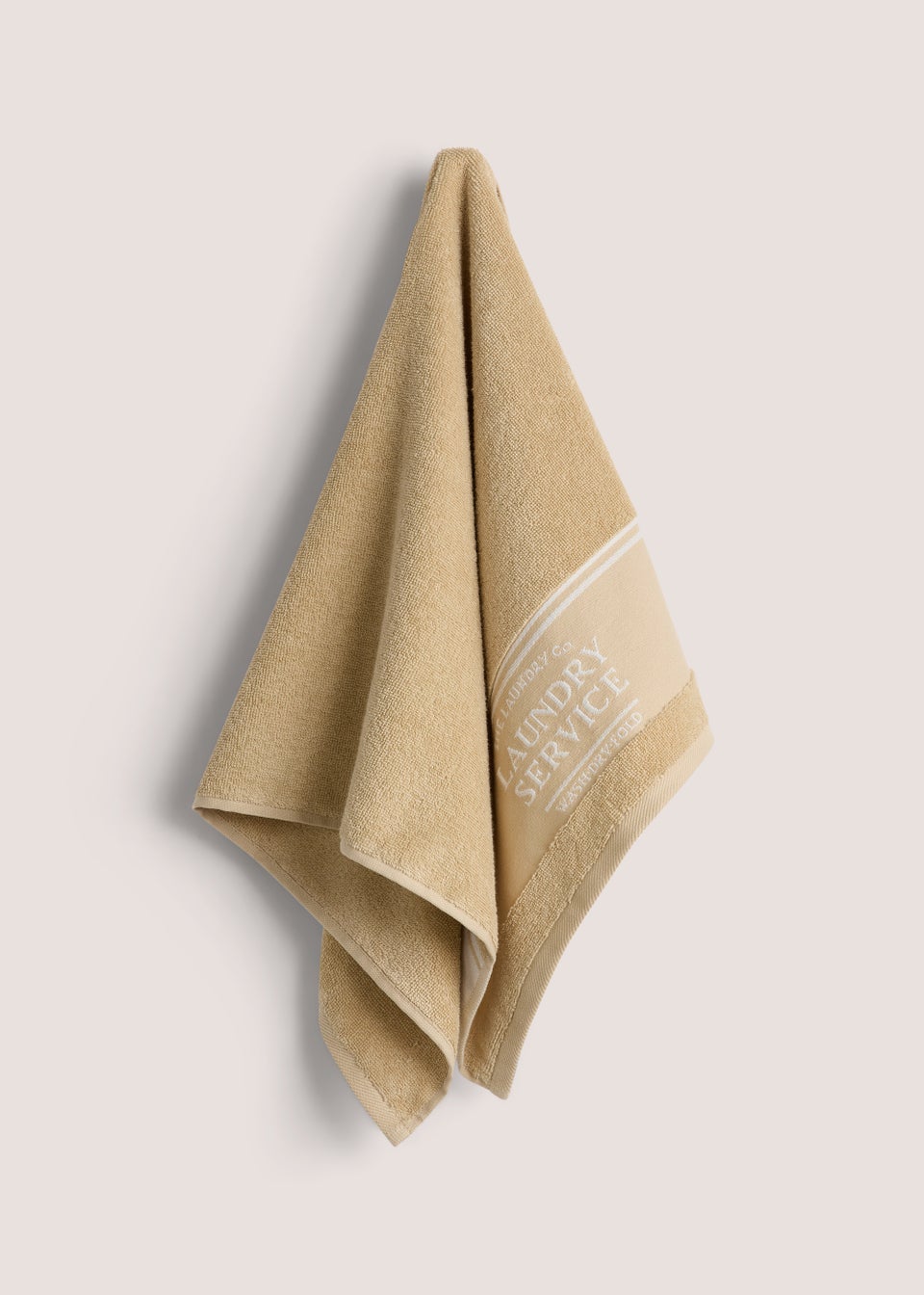 Beige Laundry Co Border 100% Cotton Hand Towel (50cm x 80cm)
