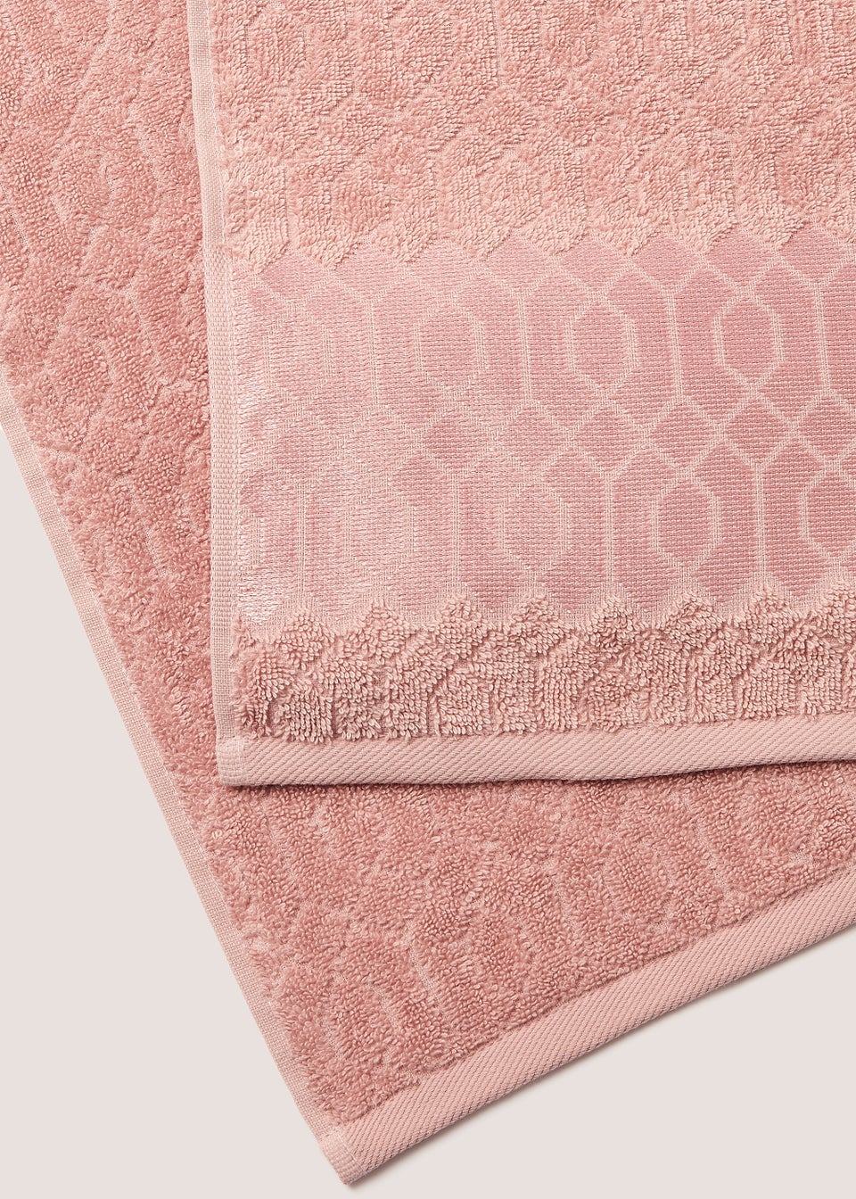 Pink Geo 100% Cotton Towels