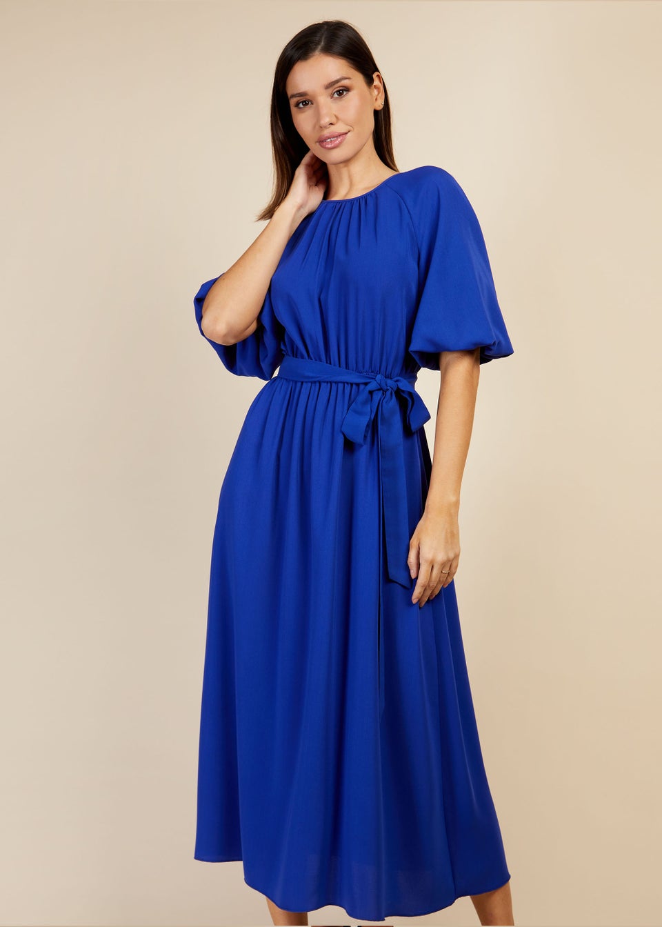 Little Mistress by Vogue Williams Royal Blue Woven Midi Dress