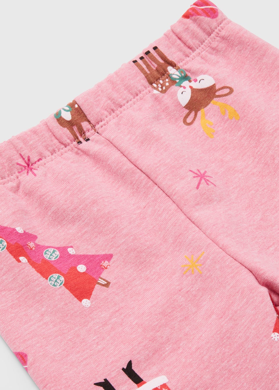 Girls Pink Christmas Leggings (9mths-6yrs)