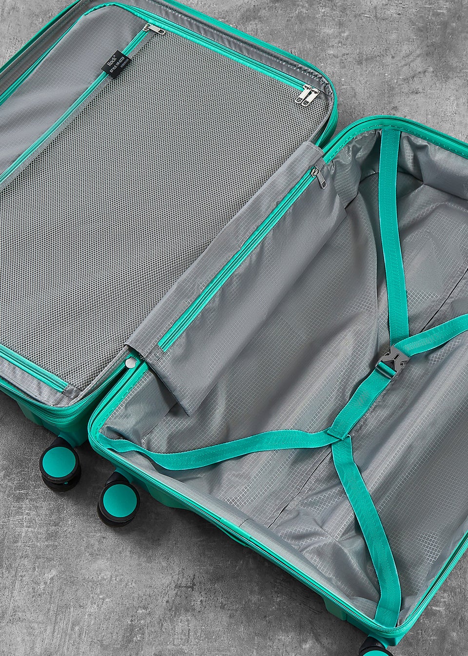 Rock Luggage Tulum Turquoise Hard Shell Suitcase
